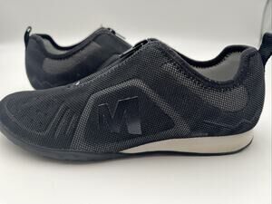 Merrell Womens Barrado Shoe Sz 7 Black Mesh Minimalist Zip Up Athletic Sneaker